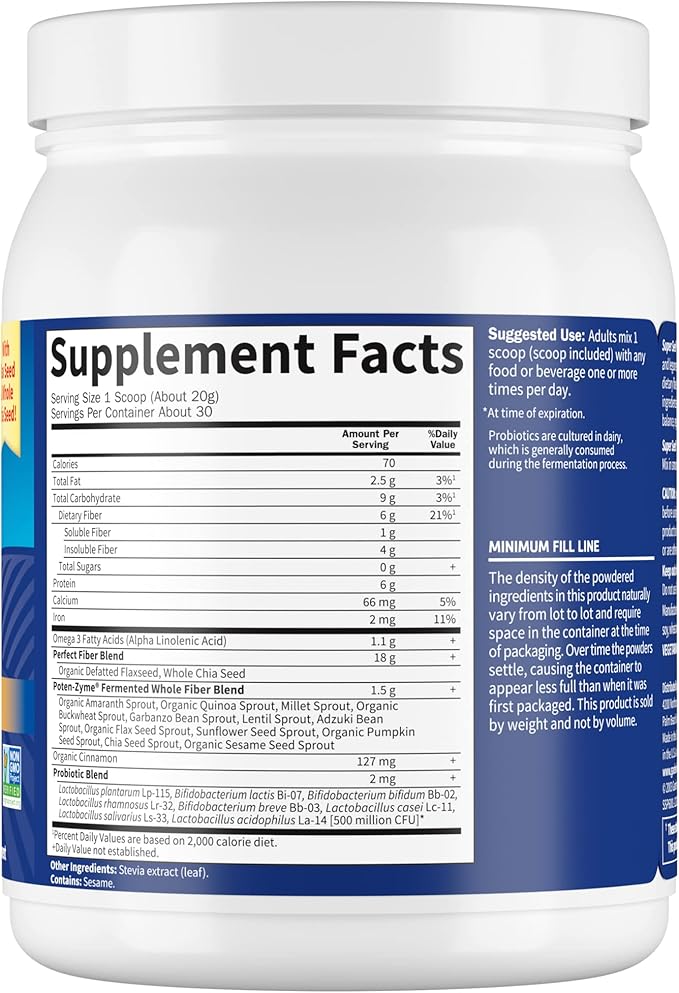 Garden of Life Super Seed 3, 1 1 Lb 5oz (600g) (600g) Powder