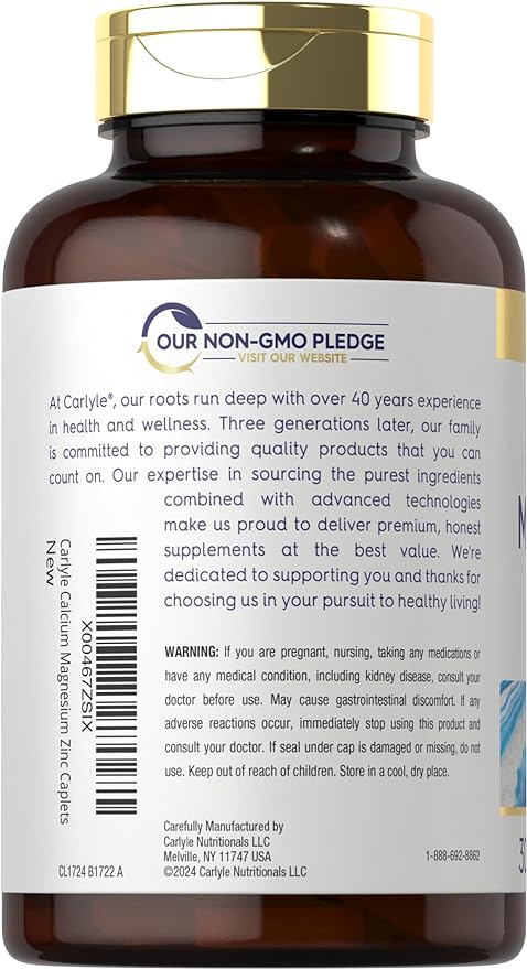 Carlyle Calcium Magnesium Zinc 300 Caplets