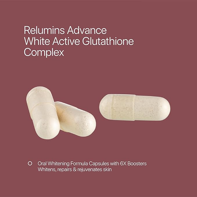 Relumins Advance White Active Glutathione Complex 6X Boosters- 60 Capsules