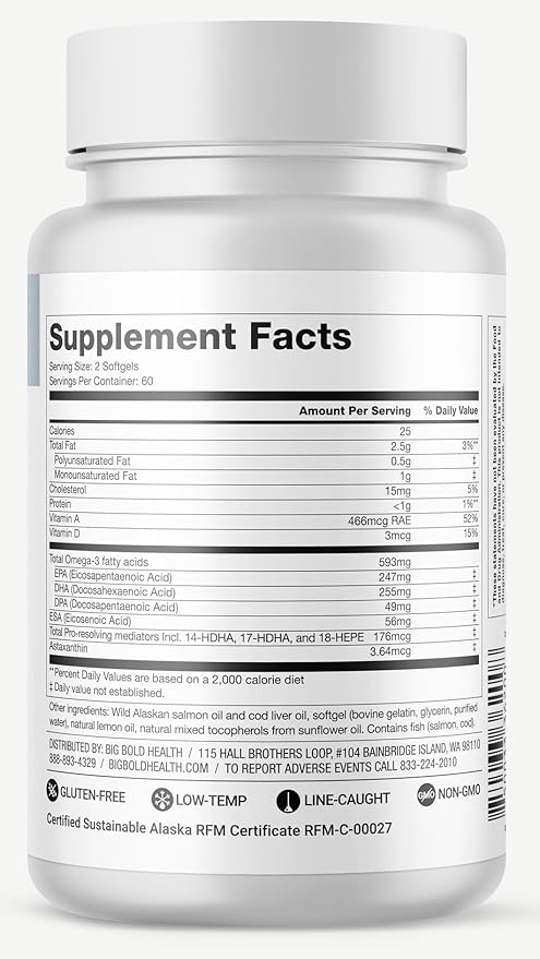 2 MONTH SUPPLY Omega-3 Rejuvenate —Omega-3 Fatty 120 Softgels