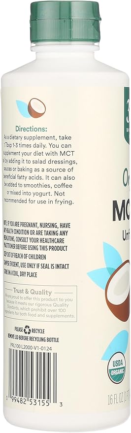 365 By Whole Foods Market, MCT Oil Unflavored, 16 Fl Oz