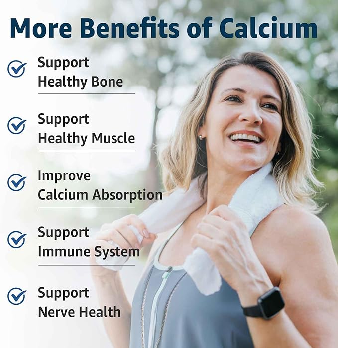 Calcium Gummies 600mg - Calcium Supplement for Women, Ocean Algae Calcium | Vitamin D3, K2, Magnesium | for Bone Strength, Muscle & Immnue | Sustainably Sourced Algae Calcium, 70+ Mineral, 1PACK