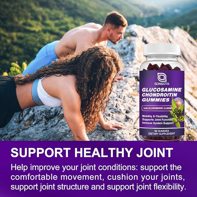 Glucosamine Chondroitin Gummies 2- Pack, 1500mg Glucosamine 120 count