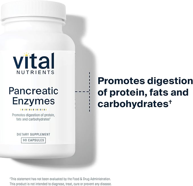 Vital Nutrients Pancreatic Enzymes 1000mg (Full Strength) 90 Capsules