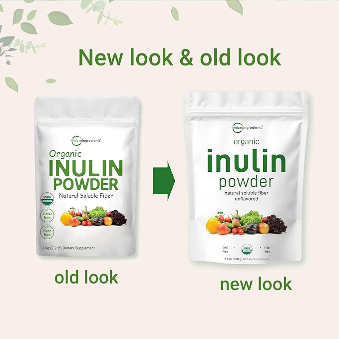 Organic Inulin FOS Powder (Jerusalem Artichoke), 2.2 Pounds (35 Ounce),