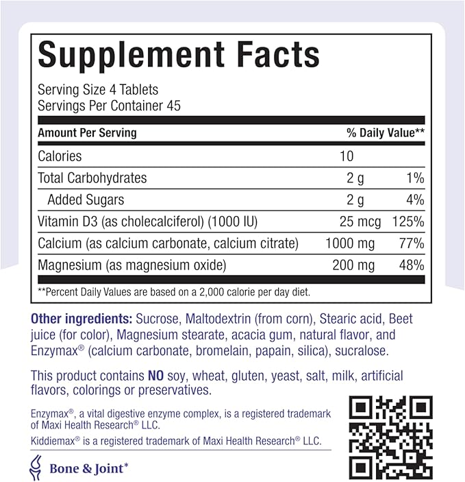 Maxi Health KiddieMax Calcium (180 Count)