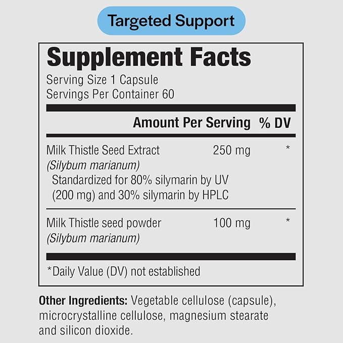 PureFormulas Milk Thistle Supreme 250 mg 60 Capsules