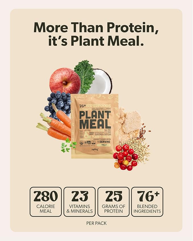 Plant Meal Replacement Shake 25g of 76+ Organic 1 Serving
