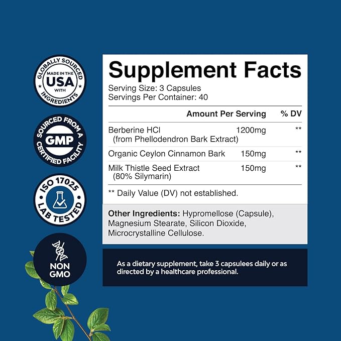 Balancing Berberine Plus 1200mg Per Serving Complex 120 Capsules