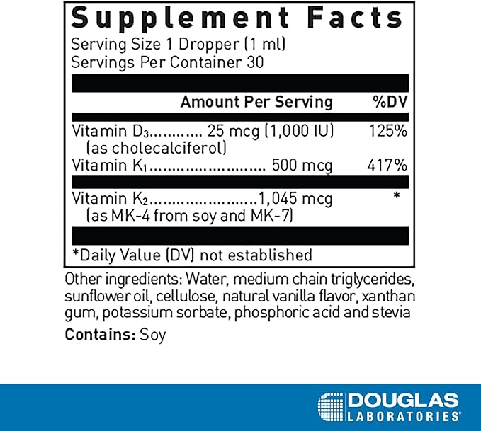 Douglas Laboratories - Liquid D & K-1, K-2 K-2 and D3 to 1 fl.