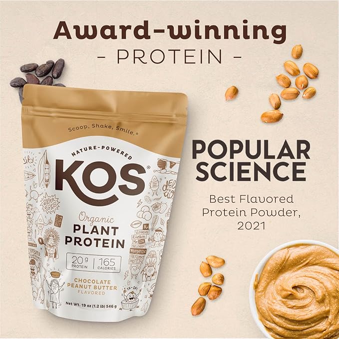 KOS Plant Based Protein Powder, No 14 Servings