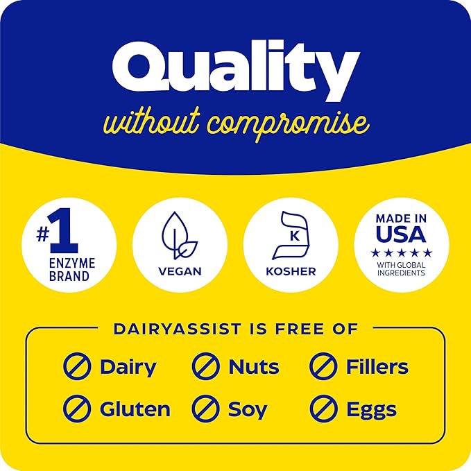 Enzymedica, DairyAssist, Digestive Enzymes for Complete 30 Count