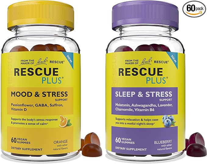 Bach RESCUE Plus Gummy Day & 2 x 60 count