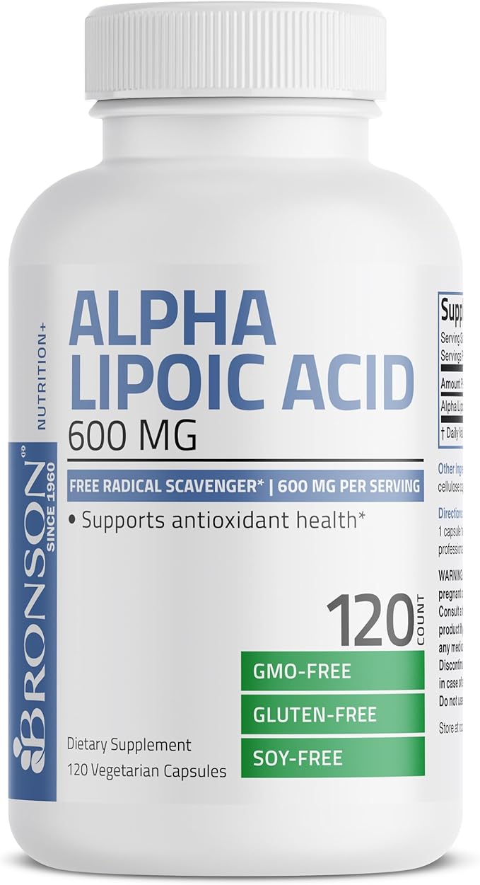 Bronson Alpha Lipoic Acid 600 MG 120 Vegetarian (60 Servings)