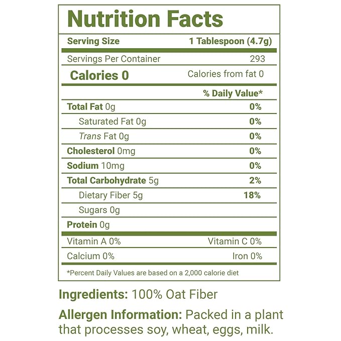 LifeSource Foods Oat Fiber 500 (1 LB) Keto, Zero-Carb, Gluten-Free, All-Natural Fiber for Low-Carb Baking and Bread, OU Kosher, Resealable Pouch