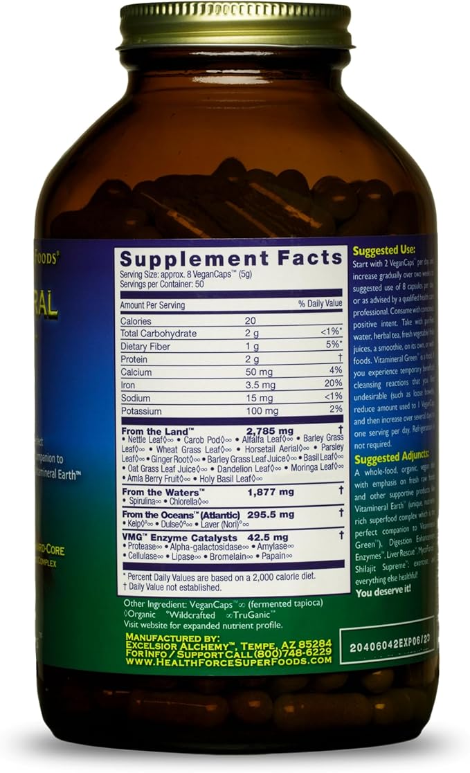 HEALTHFORCE SUPERFOODS Vitamineral Green 400 Capsules
