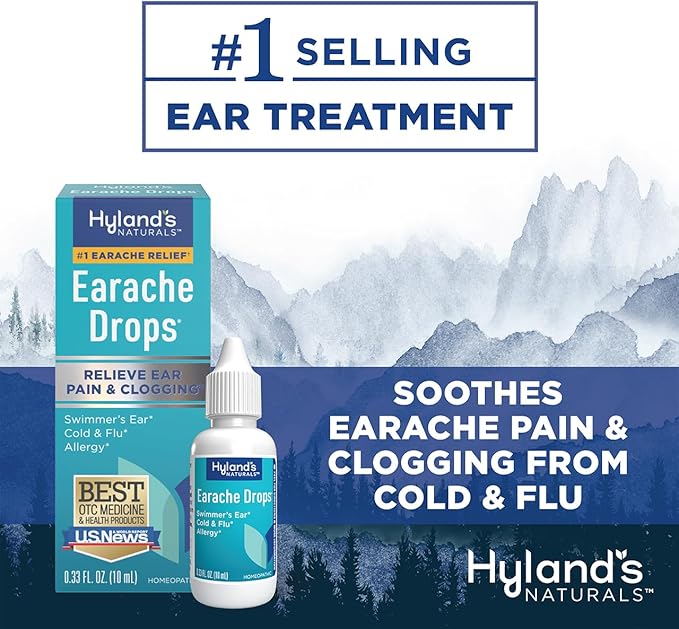 Hyland's Earache Drops, Natural Relief of 4 & 0.33 Fl