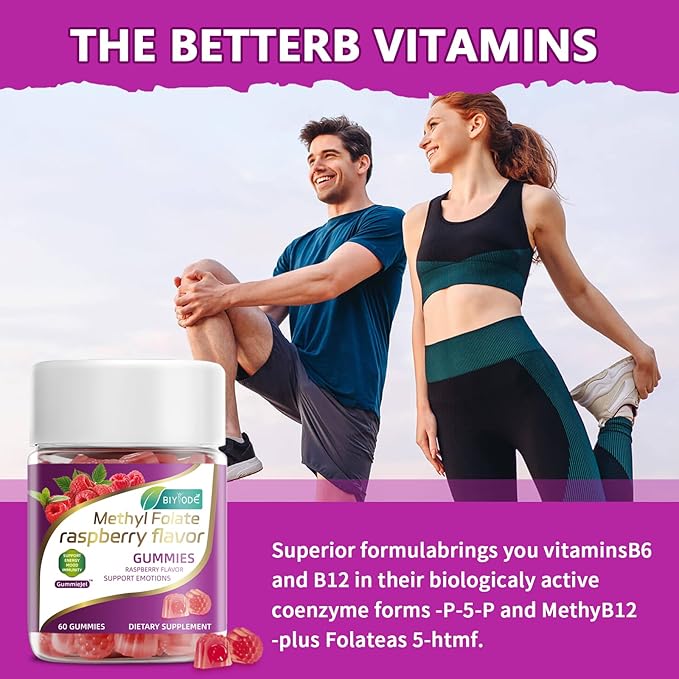 Methyl Folate B12 Complex Gummies Flavor.60 Gummies.30 Gummies.30 Day