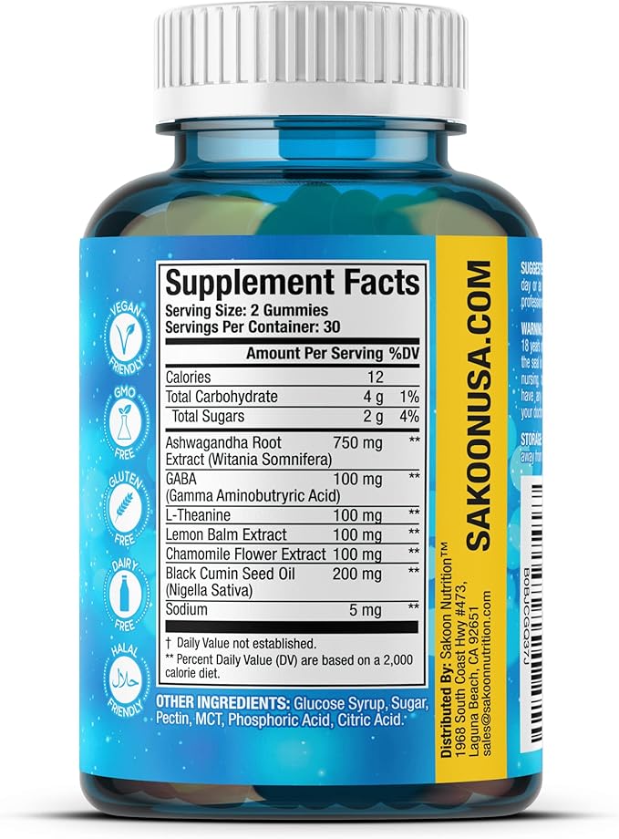 6-in-1 Stress Relief Gummies 60ct 60 gummies