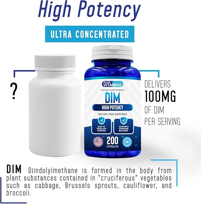 We Like Vitamins DIM 100mg 200 Capsules 200 Day
