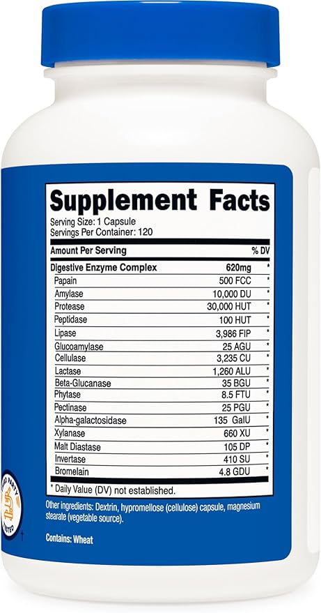 Nutricost Digestive Enzymes 620mg, 120 Capsules