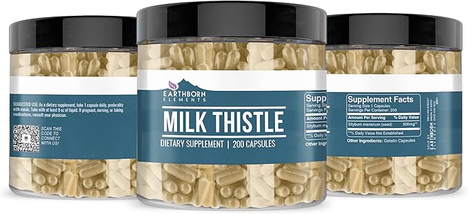 Earthborn Elements Milk Thistle 200 Capsules,