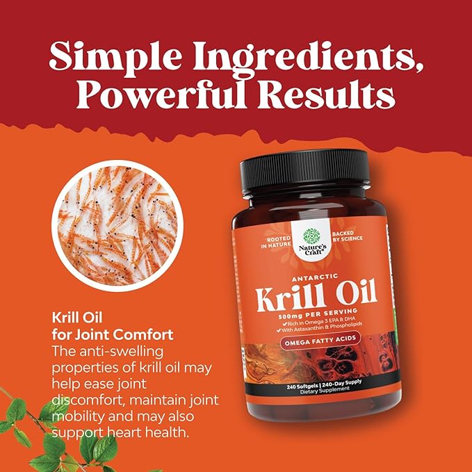 Antarctic Krill Oil 500mg Softgels 3 Krill 3rd Party 2 Packs