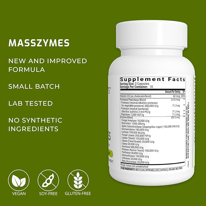BiOptimizers - MassZymes 3.0 with AstraZyme 30 Capsules