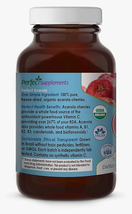 Perfect Supplements – Perfect Acerola Powder 156 Grams 100% Pure