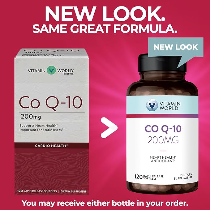 Vitamin World Co Q-10 200 mg. 120 Softgels,