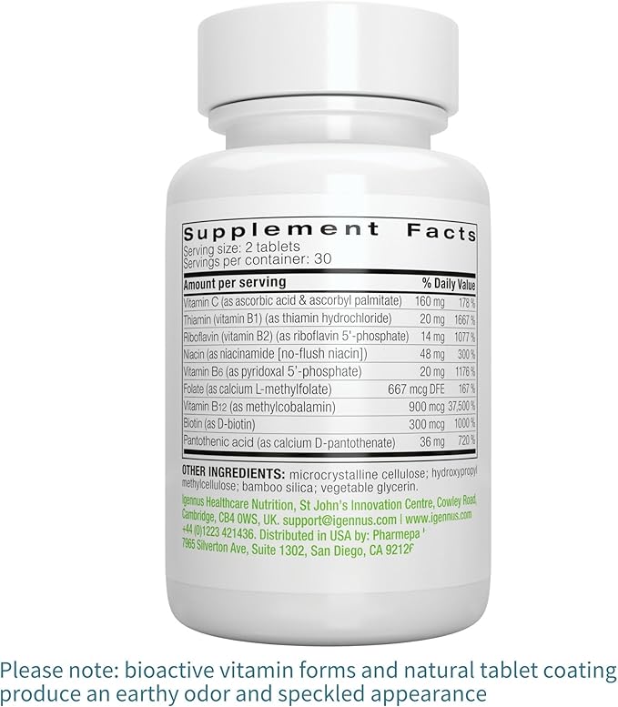 Super B-Complex – Methylated B Vitamins, B12 Methylcobalamin, 60 Small