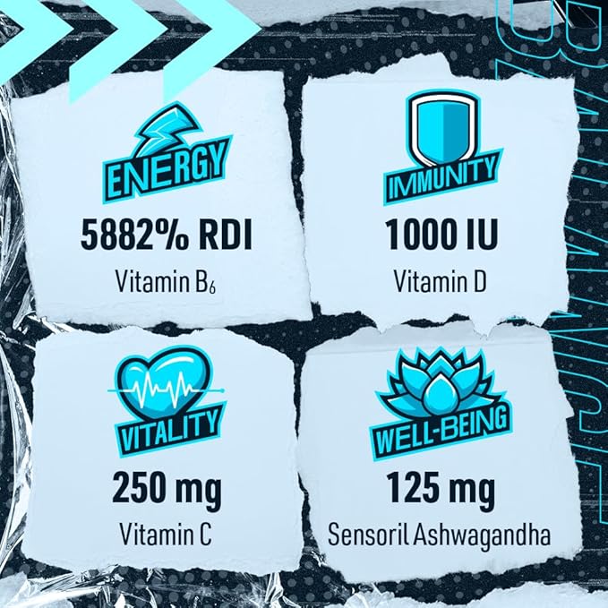 Blue Star Nutraceuticals Vitality for Men - Multivitamin & Mineral Formula for Men who Workout, w/Ashwagandha and B-Vitamins - Energy You’ll Notice - 90 Veggie Capsules
