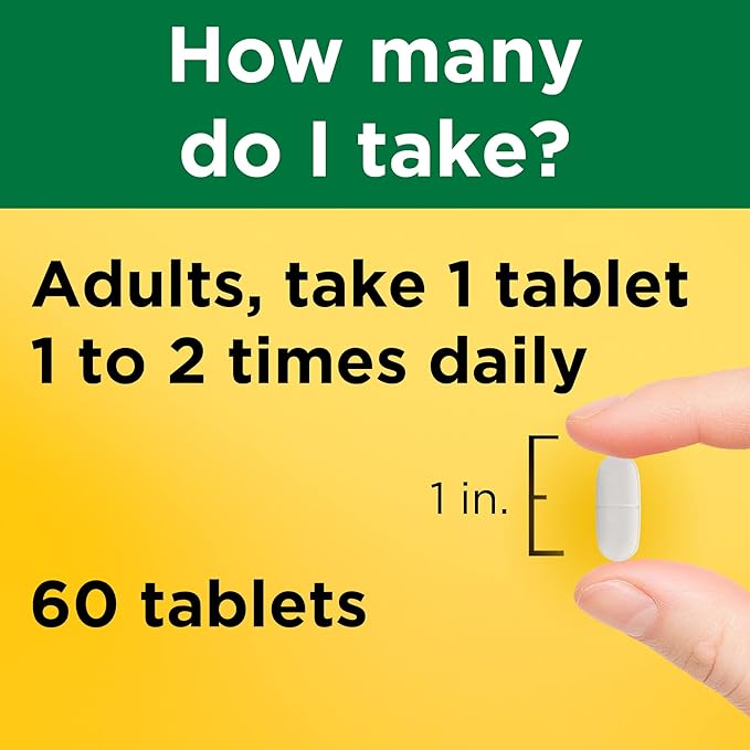 Nature Made Calcium 600 mg D3, Dietary 60 Tablets