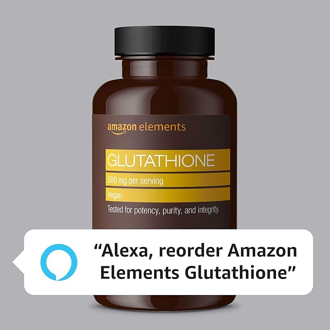 Amazon Elements Glutathione, 500mg, 60 Capsules, 2 month