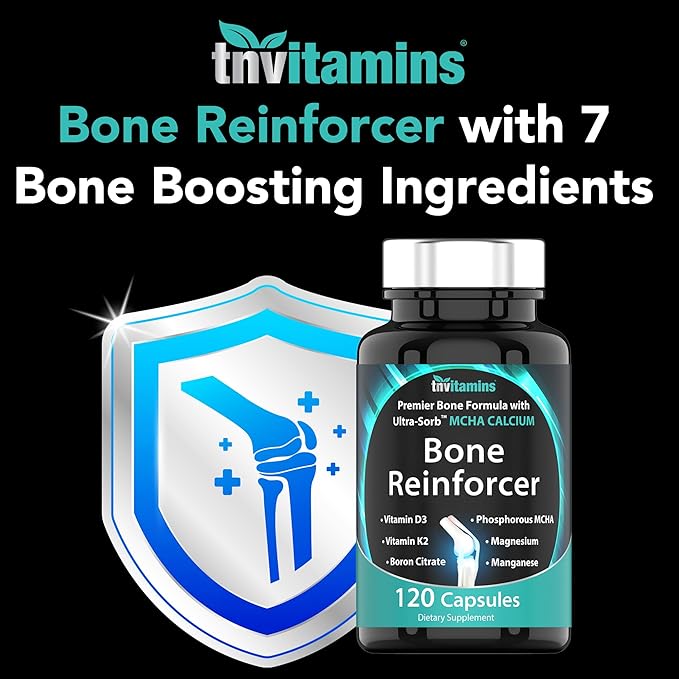Bone Reinforcer (120 Capsules) MCHA Calcium D3, Magnesium, K2, Boron