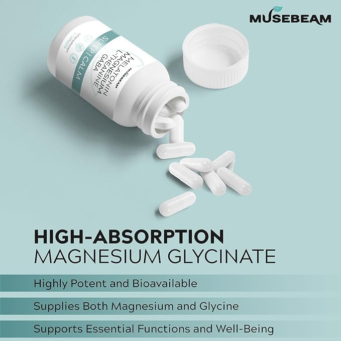 Magnesium Glycinate 275mg Melatonin 5mg L-Theanine 200mg GABA 100mg Capsules