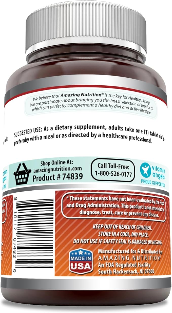 Amazing Formulas Folic Acid (Vitamin B9) 400 Mcg Supplement | 500 Tablets | Non-GMO | Gluten Free | Made in USA