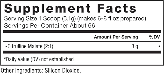 FORCE FACTOR Citrulline Malate 2:1, L Citrulline Supplement for Men to Boost Nitric Oxide, Blood Flow, Muscle Pumps, and Performance, L Citrulline Powder Pump Supplement, Unflavored, ~66 Servings