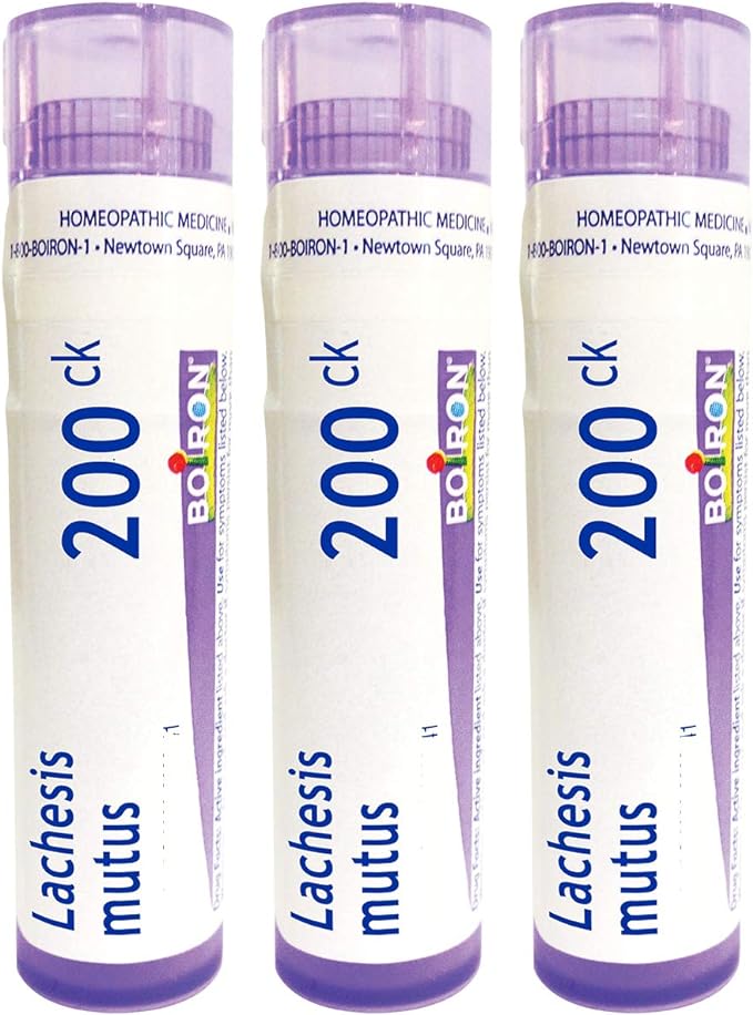 Boiron Lachesis Mutus 200ck Homeopathic Medicine 3 (240 (240 Pellets)