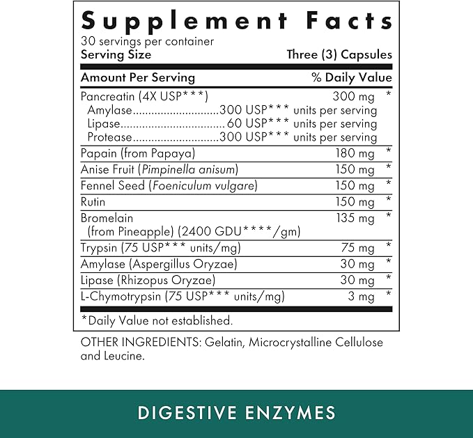MICHAEL'S Health Naturopathic Programs Digestive Enzymes 90 Capsules 30 Servings