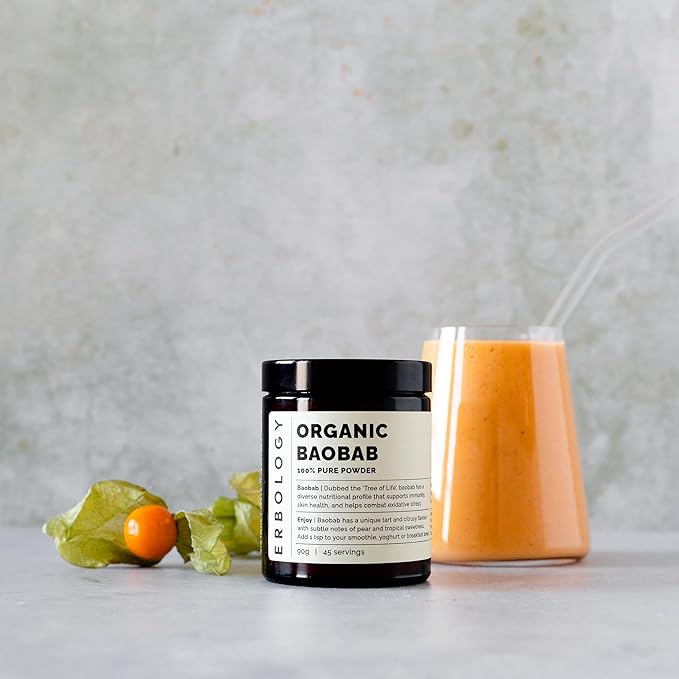 Erbology Organic Baobab Powder 3.2 oz 45 Servings