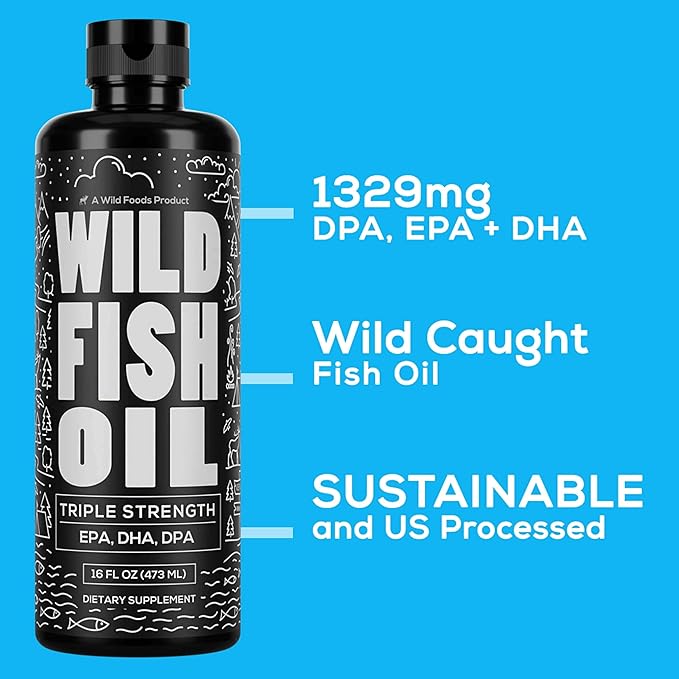 Wild Foods Liquid Omega 3 Fish 16 oz (4 pk)