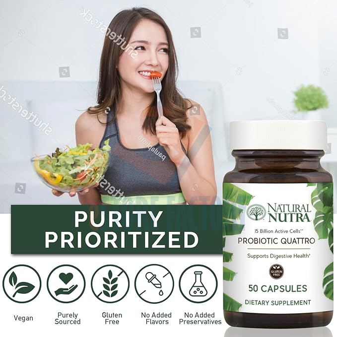 Natural Nutra Probiotic Quattro Supplement 50 Capsules