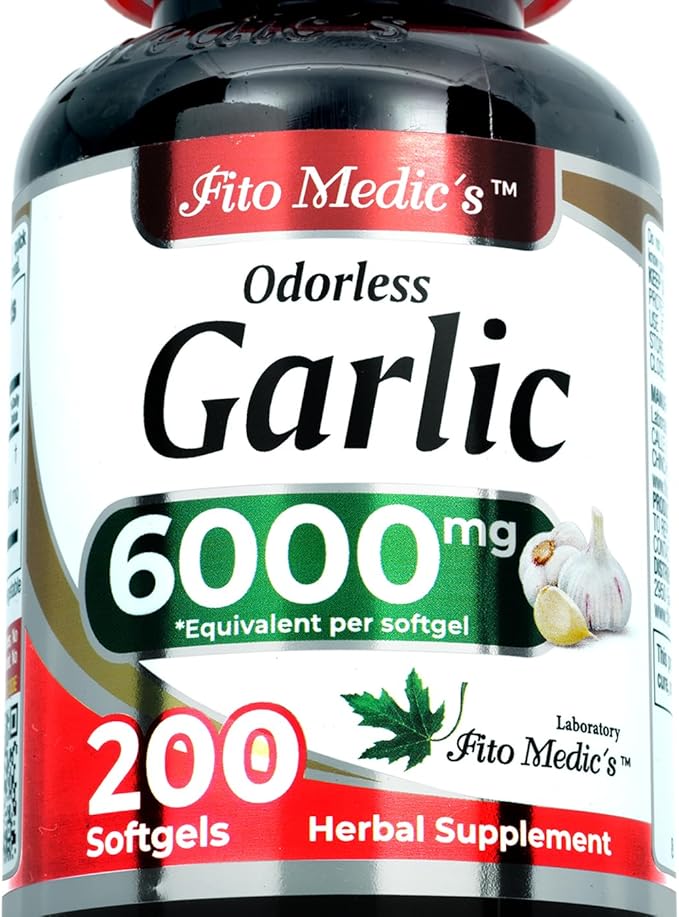 Lab | garlic pills |6000 mg 200 softgels 200 capsules