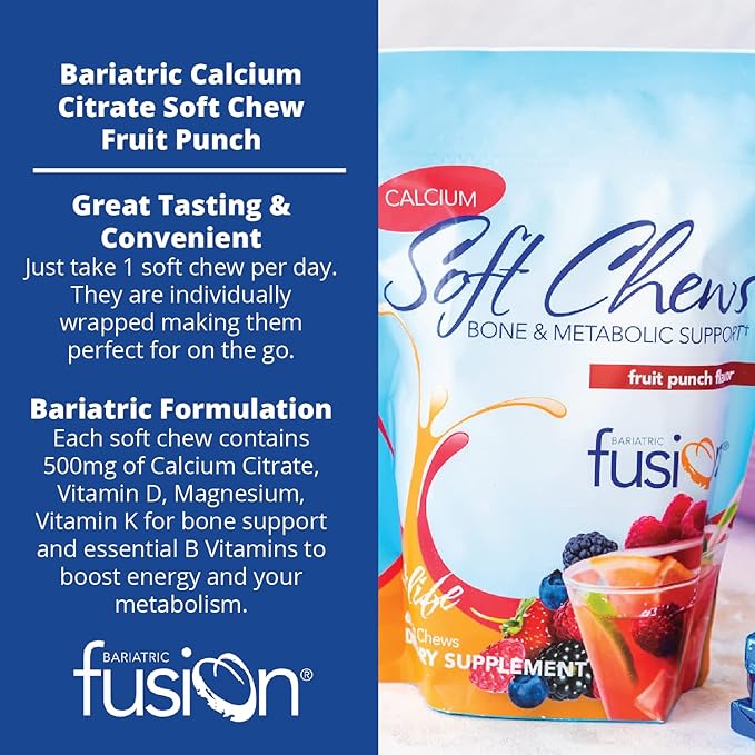 Bariatric Fusion Bariatric Calcium Chews 500mg with D3 & 60 Count