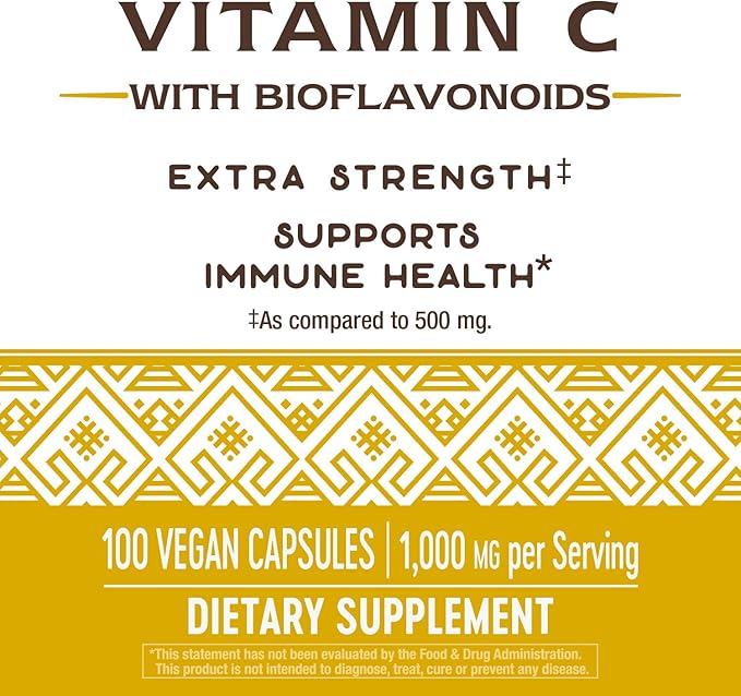 Nature’s Way Vitamin C with Bioflavonoids 1 g 100 Capsules