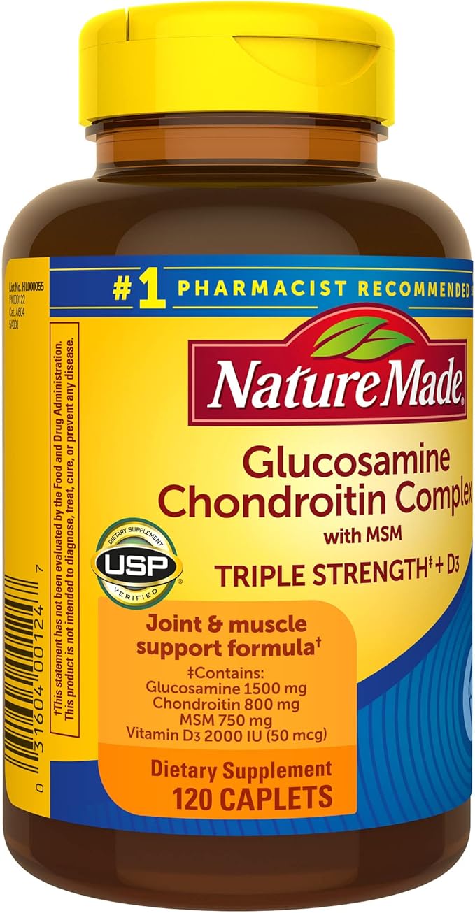 Nature Made Glucosamine Chondroitin Complex 120 Caplets, 60 Day