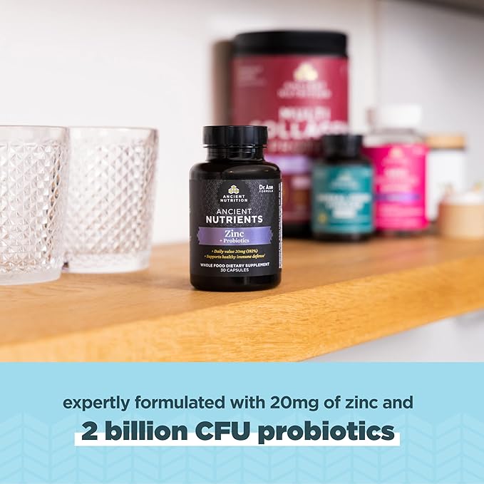 Probiotics and Zinc Supplement by Ancient 30 Count