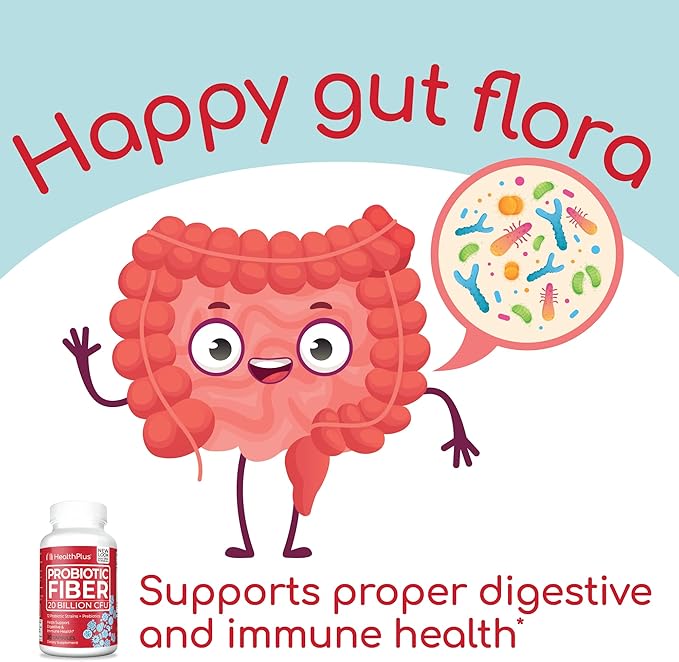 Health Plus Probiotic Fiber 30 Capsules, 30 Servings