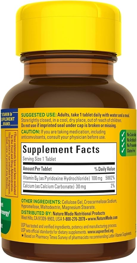 Nature Made Vitamin B-6 100 mg 100 ea 4)